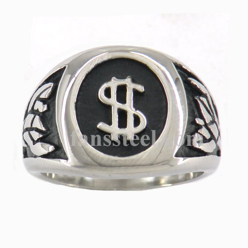 FSR10W66 dollar symbol Ring - Click Image to Close